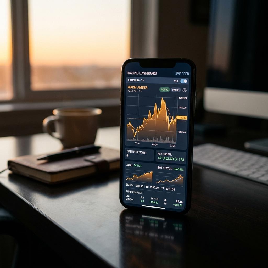 Zhundravise Benutzeroberfläche auf dem Smartphone